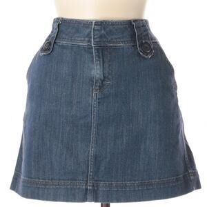 Elle Medium Wash Short Denim Jean Skirt Size 6 Y2k Style
